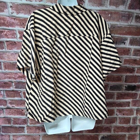 Modern Muse โโA New Day Striped Crepe Shirt (XXL) - Picture 6 of 6